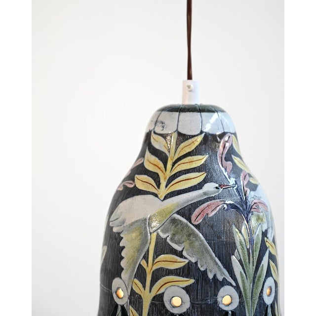 1960s Tilgmans Hanging Lamps in Glazed Stoneware, 1960s, Set of 2 For Sale - Image 5 of 8