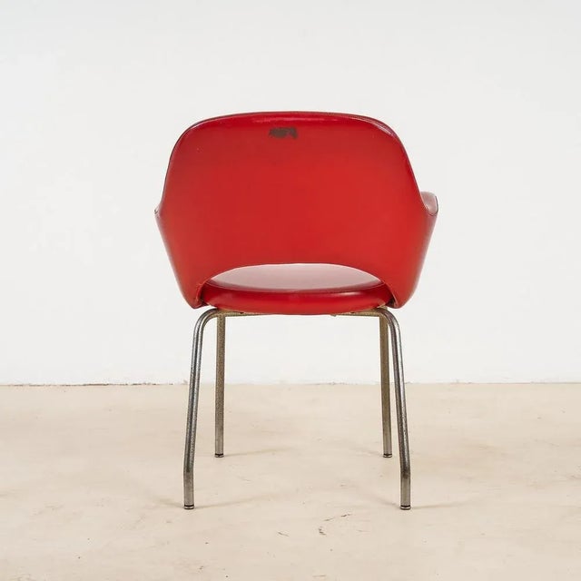 Vintage Red Armchair, 1960s For Sale - Image 4 of 8