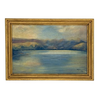 Antique 1936 Tonalist Seascape For Sale