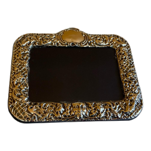 1900 Sterling Silver Picture Frame With Glass Front and Velvet Strut Back Makers Mark Rc