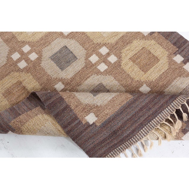 Doris Leslie Blau Vintage Swedish Flat Weave Rug by Rakel Carlander For Sale In New York - Image 6 of 8