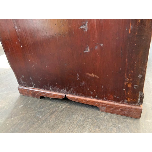 Wood Turn of the Century Tiger Maple Low Cabinet W/ Hand-Hammered Iron Pulls For Sale - Image 7 of 12