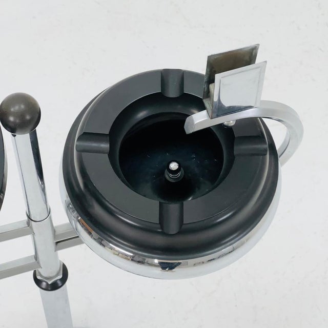 Art Deco Chrome and Bakelite Ashtray Stand by Demeyere, 1930s For Sale - Image 9 of 11