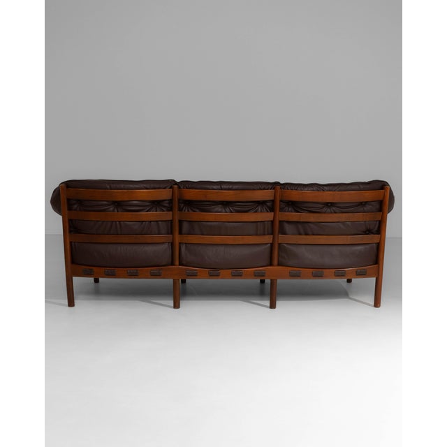 1960s 1960s Danish Mid-Century Modern Sofa Attributed to Ellekær & Norell for Coja Chocolate Brown For Sale - Image 5 of 18