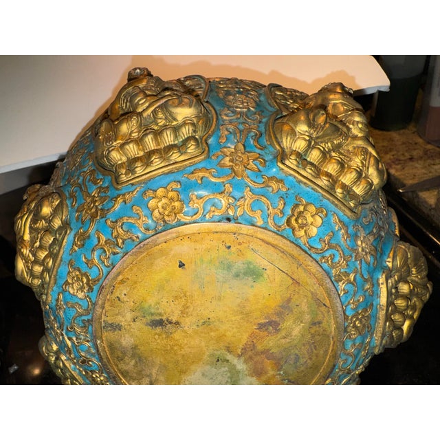 18th Century Sino Tibetan Champlevé Enamel Alms Bowl For Sale In Los Angeles - Image 6 of 12