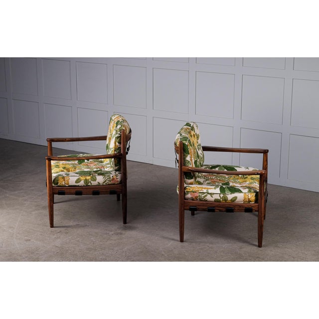 Brown Set of Cadett Armchairs by Eric Merthen, 1964 For Sale - Image 8 of 11
