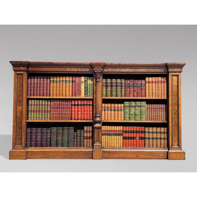 Mid 19th Century Antique William IV Burr Walnut Bookcase, 1840 For Sale - Image 5 of 16