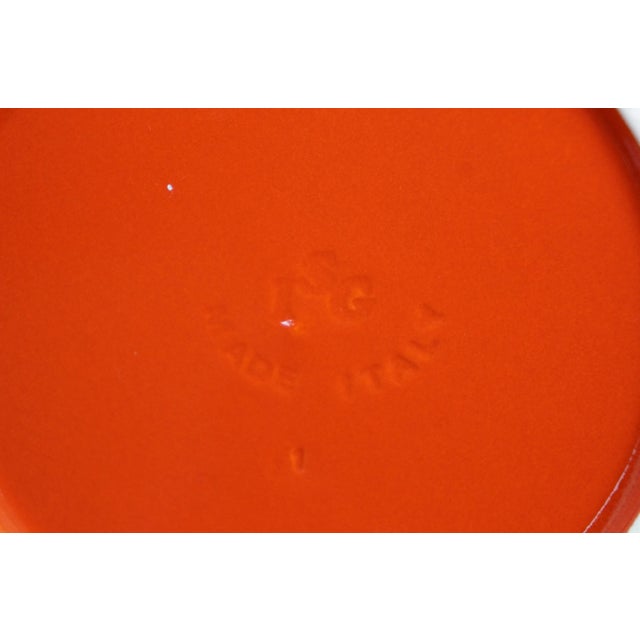 Red Late 20th Century 43 Pc Isg Italy Red Ceramic Porcelain Plates Bowls Mugs Dinnerware Set For Sale - Image 8 of 9