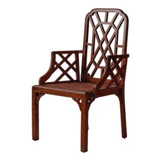 Antique Chinese Chippendale Style Armchair For Sale