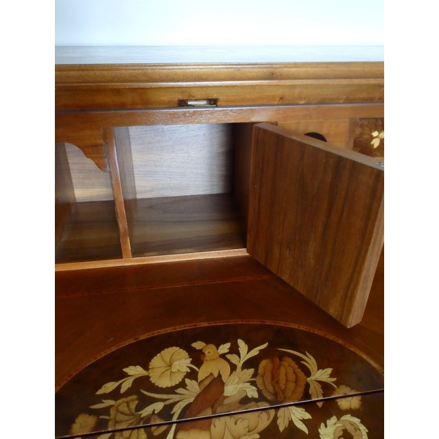 Ladies Secretaire with Flowers and Birds, 1890s For Sale - Image 11 of 18