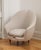 Ivory 1950s Italian Federico Munari Upholstered Curved Lounge Chair For Sale - Image 8 of 10