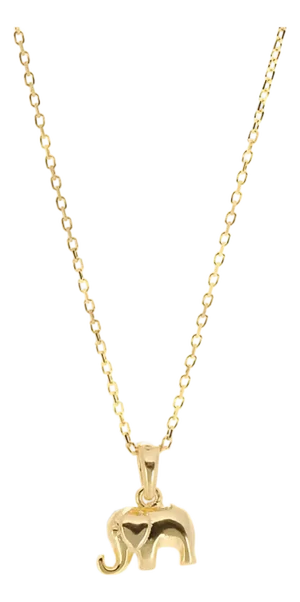 Abundance Elephant Pendant Gold Chain Necklace