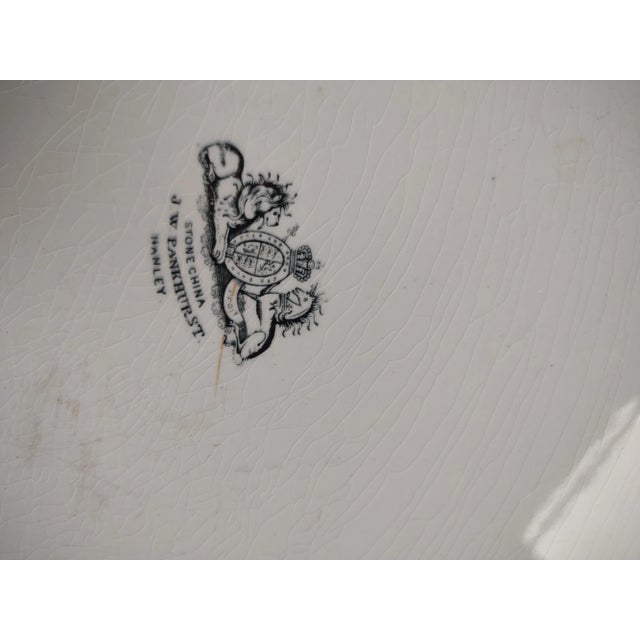 Large Antique English White Ironstone Platter, 1880's For Sale - Image 9 of 10