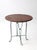Vintage Mid-Century Wrought Iron Bistro Table With Wood Top For Sale - Image 12 of 13