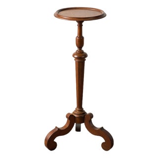 English Oak Cocktail Table | Plant Stand With Unusual Base (C. 1930) For Sale