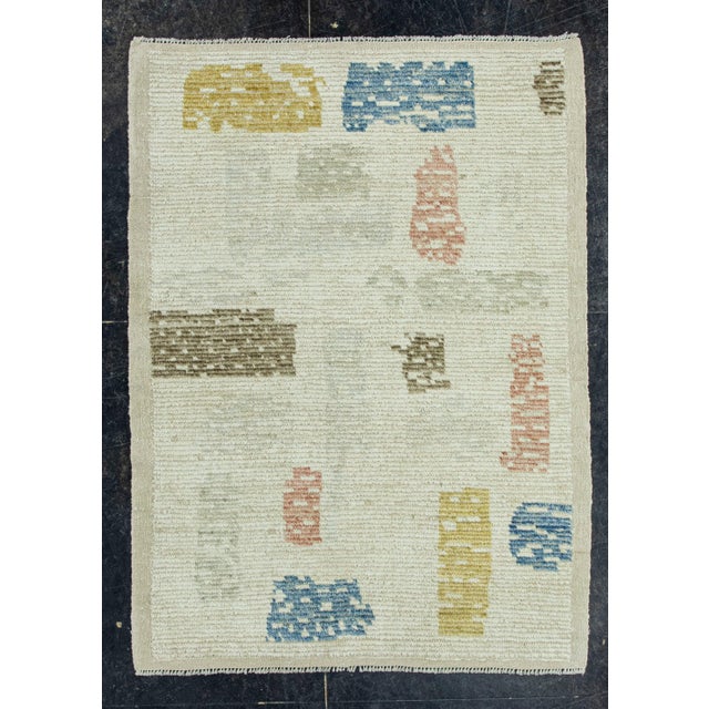 Gray Turkish Tulu Handmade Rug 3'8" x 5'0" #20509 For Sale - Image 8 of 8