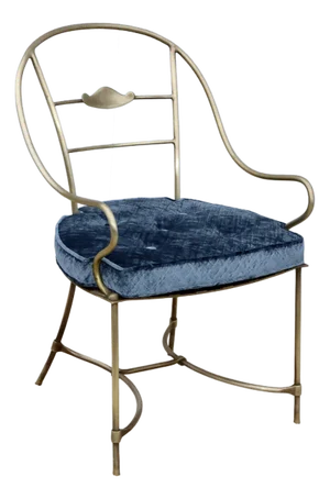 1950's Modern Solid Brass Italian Armchair