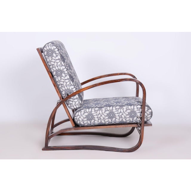 Art Deco Reclining Armchair attributed to Jindřich Halabala for Up Závody, 1920s For Sale - Image 4 of 13