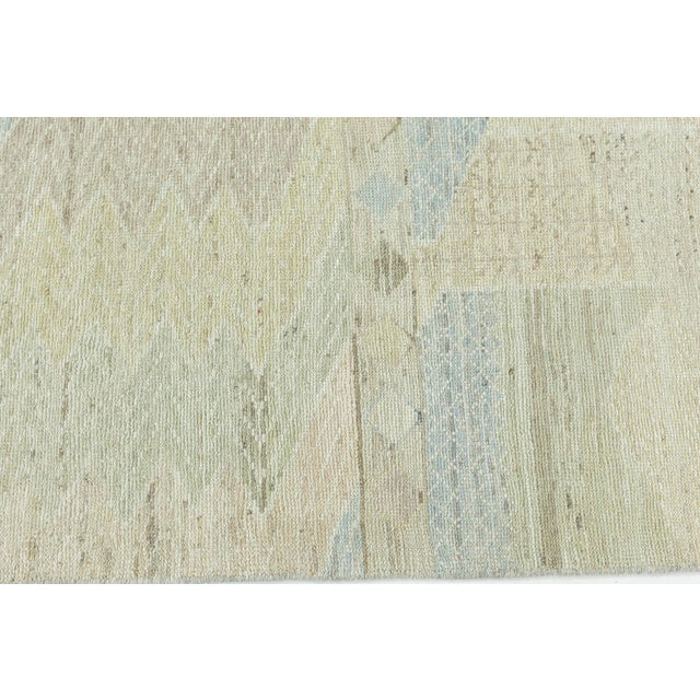 Pastel Geometry: Modern Textural Hand-Knotted Wool Rug by Doris Leslie Blau For Sale In New York - Image 6 of 7
