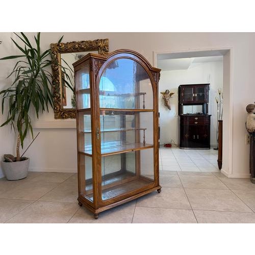 Biedermeier Display Cabinet in Walnut For Sale - Image 13 of 15
