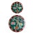 Japanese Gold Imari Porcelain Charger Plates Set 14" & 18" Phoenix and Peony For Sale