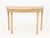 Neoclassical Style Marble Top Demilune Console Table, the marble top on beige painted fluted tapered legs. 32" H x 49" W x...
