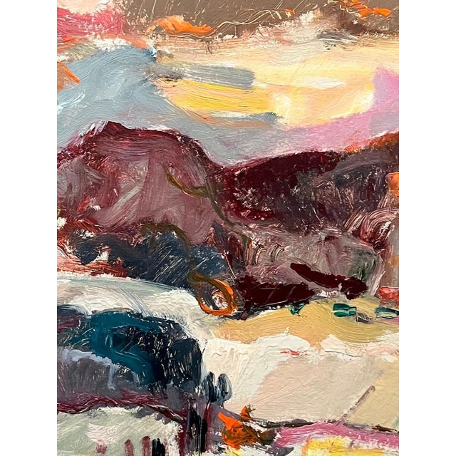 Jean Krille, Landscape 141, Oil on Masonite For Sale - Image 9 of 14
