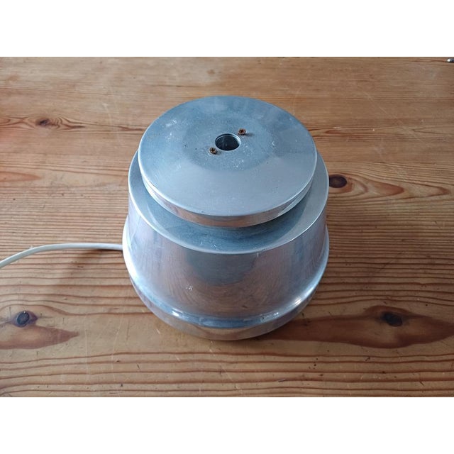 Turquoise Vintage Yenni Lamp in Aluminium and Fibre Optics, 1970 For Sale - Image 8 of 15