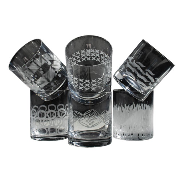 Whiskey Glasses by Maryana Iskra for Ribes Studio Verres, 2004, Set of 6 For Sale