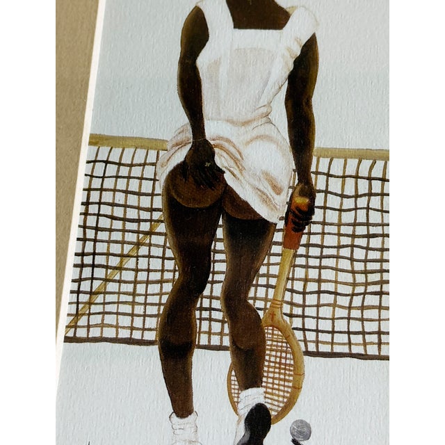 Contemporary Annie Lee “Second Set” Tennis Print Wall Art, 1986 For Sale - Image 3 of 7
