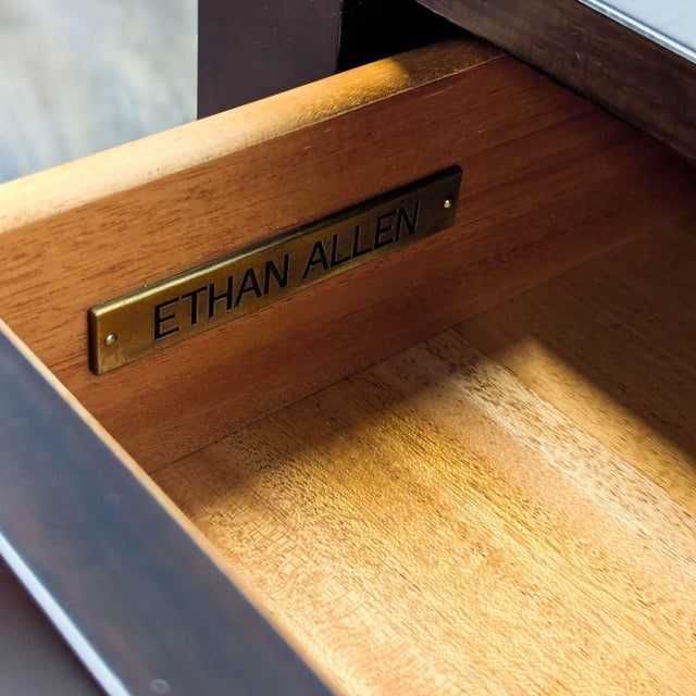 Brown Ethan Allen Barrymore End Table For Sale - Image 8 of 11
