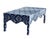 Bunny Williams Home Custom Scalloped Coffee Table in Blue Ikat For Sale - Image 4 of 16