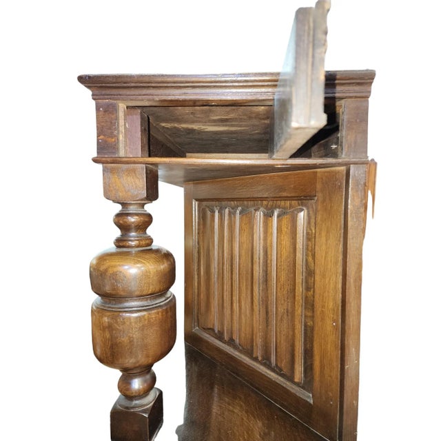 Wood 19th Century Oak Jacobean Court Cupboard For Sale - Image 7 of 7