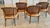 Mid 20th Century Faux Bamboo and Cane Barrel Chairs With Blockprint Upholstery - Set of 4 For Sale - Image 11 of 12