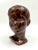 1970s Brown Glazed Ceramic Bust of a Boy For Sale - Image 9 of 12