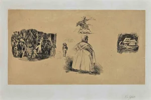 Denis Auguste Marie Raffet, Portraits, Original Etching, 19th Century