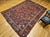 Textile Vintage Persian Heriz Serapi Rug, Hand-Knotted Wool, Geometric Pattern, Rust-Red & Blue, 7x10 For Sale - Image 7 of 18