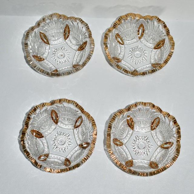 Vintage Set of Four Heisey Ornate Prince of Wales Pattern Berry Bowl For Sale In Philadelphia - Image 6 of 12
