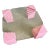 Postmodern Pink Faux Coral Plaster Octagonal Glass Top Coffee Table For Sale