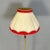 Metal Mid-Century Italian Modern Metal and Brass Floor Lamp with Beige and Red Fabric Shade, 1940 For Sale - Image 7 of 12