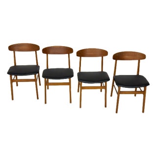 Vintage Danish Teak Chairs, Set of 4 For Sale