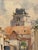 French 1910s French Street Scene Saint-Etienne Watercolor For Sale - Image 3 of 5