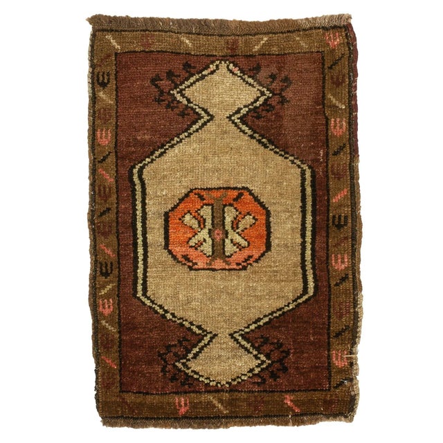 Vintage Mid Century Rug For Sale - Image 4 of 4