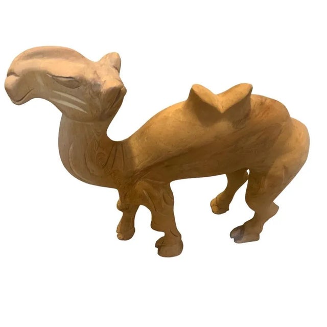 Arts & Crafts 1990s Walnut Camel Decor Figurine For Sale - Image 3 of 8