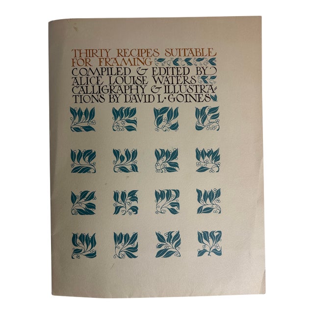 1960s Illustrated Softcover Portfolio, Alice L. Waters's Thirty Recipes Suitable for Framing - 1 Piece For Sale