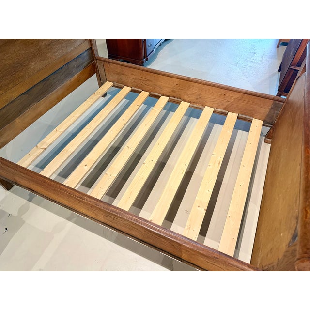 Early 20th Century Antique Tiger Oak Bed Frame For Sale - Image 9 of 10