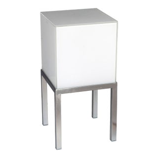 Mid 20th Century MCM Italian Cube Table Lamp For Sale