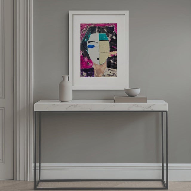 Abstract figurative Female Portrait Oil Painting. Oil and pencil on high quality 'Hahnemuhle' fine art paper. Original...