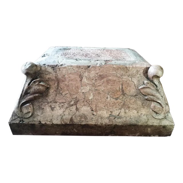 Stone & Pink Marble Base Shelf For Sale