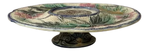 Late 19th Century Belgium Majolica Cake Stand